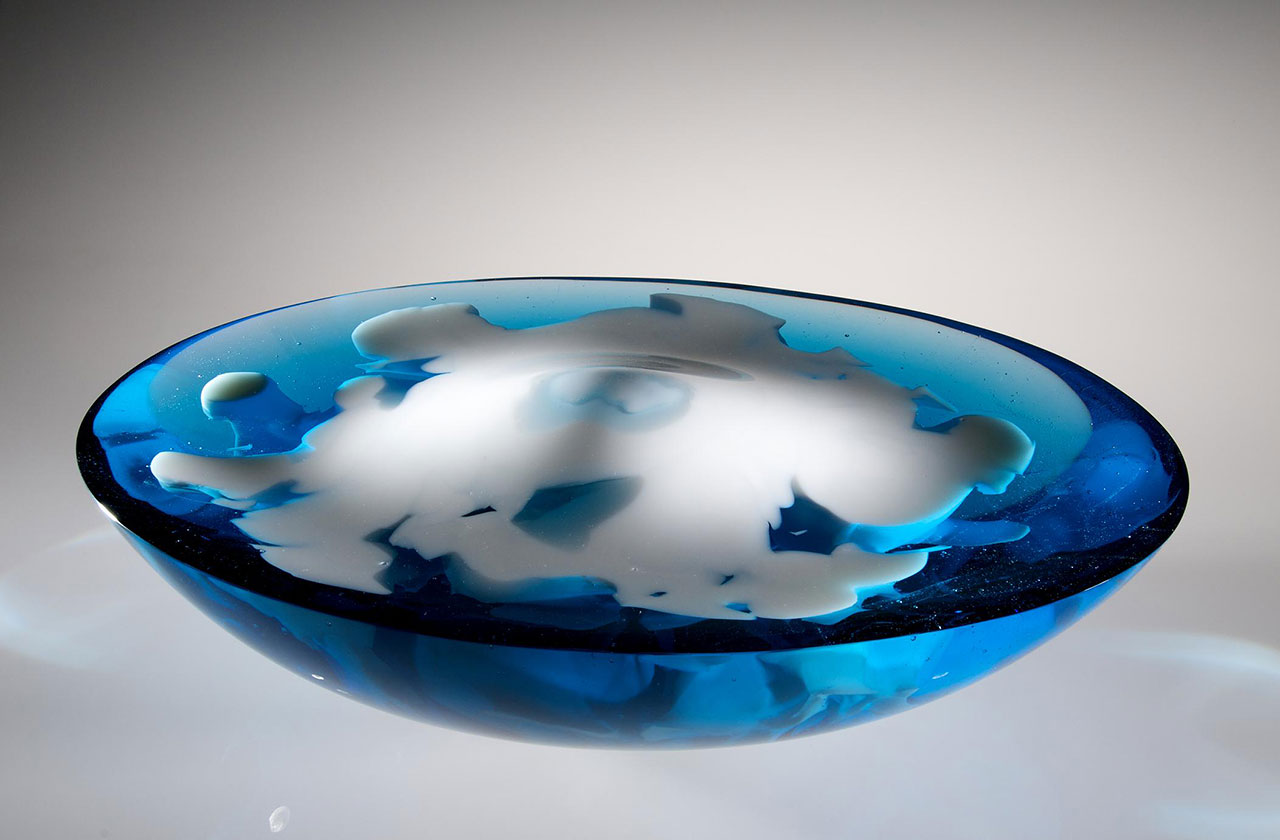 Tip-of-the-Iceberg-2012-54x38x17cm Peter Bremers Glass Art